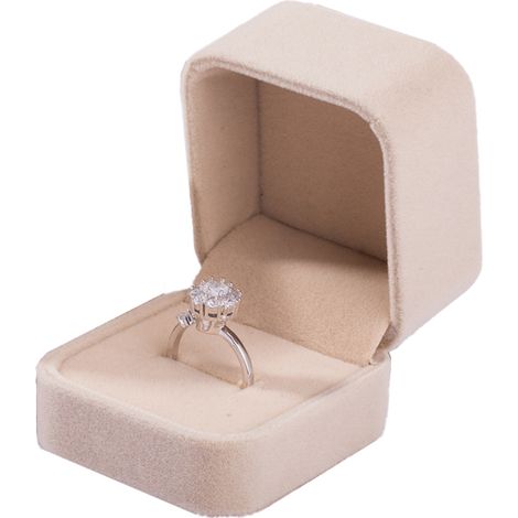 Boîte cadeau pour boucles d'oreilles en peluche, étui de rangement pour bagues et boucles d'oreilles. (1/5)
