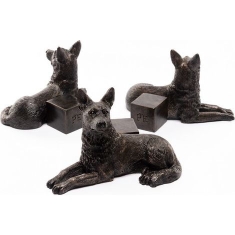 German Shepherd Plant Pot Feet - Set of 3 - L8 x W11.5 x H7.5 cm
