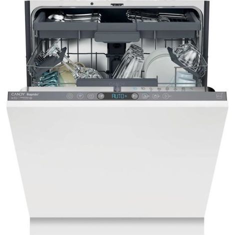 Lave-vaisselle tout encastrable CANDY CI 4C4F1A Rapido - 14 couverts - Induction - L60cm - 44 dB - tiroir a couverts - Classe C