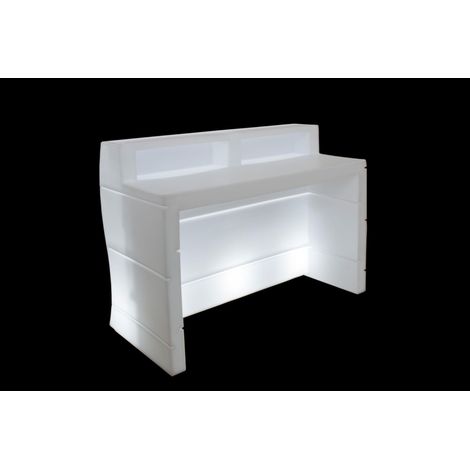 Kloris Bancone Banco Reception illuminato, per interni ed esterni. Cm 145x72,5. Made in Italy. (1/4)