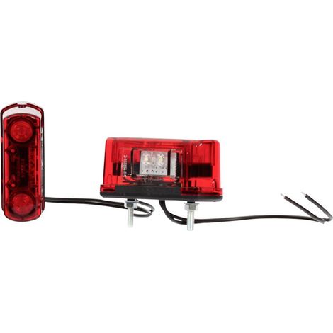 WAS Luce della targa Cavi terminali posteriore 12 V/DC, 24 V/DC