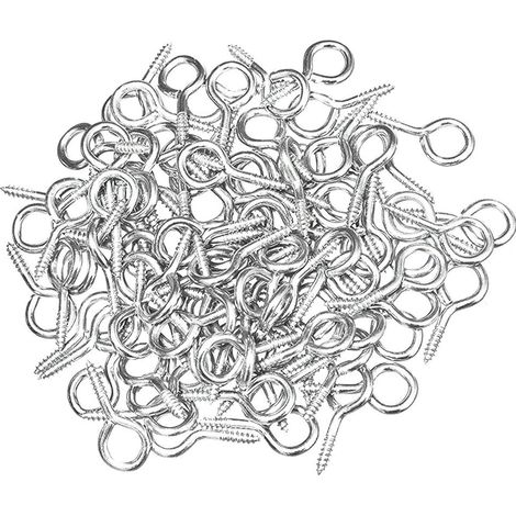 300 Pack Mini Vis à Œil 15mm x 7mm Tige à Vis Plaqué Argenté Crochet à Oeil Accessoires pour Fabrication de Bijoux Bricolage Création Fimo Bois Résine Petits Articles Ornés Projet D'artisanat (1/5)