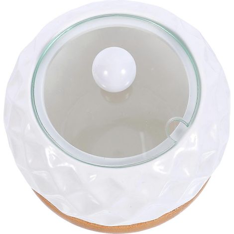 Pot à épices en céramique avec couvercle, idéal pour la cuisine (1 pièce). (1/5)