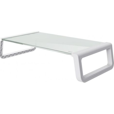 Trust 25351 Supporti a parete per TV Scrivania Trasparente, Bianco (1/5)