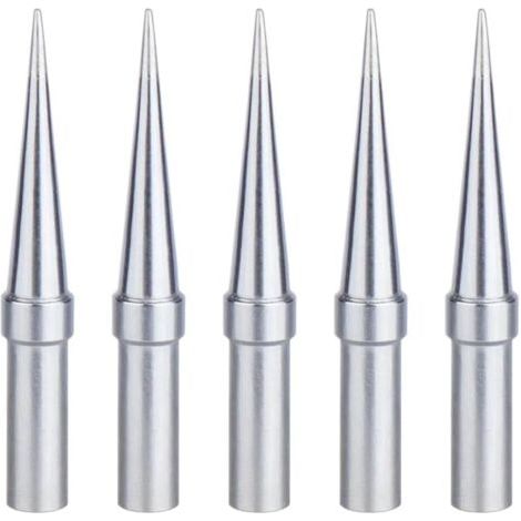 PA Lötspitze, 5 Stück Lötkolbenspitze 0,4 mm Ersatz, vernickelte Kupferlötspitzen, anwendbar für Weller WESD51 WES51 WES50 (1/4)