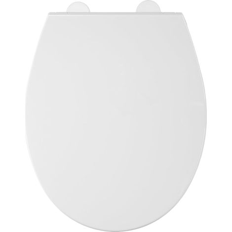 Croydex Soft-Close Round Toilet Seat, PP Thermoplastic, White - Capri (1/5)