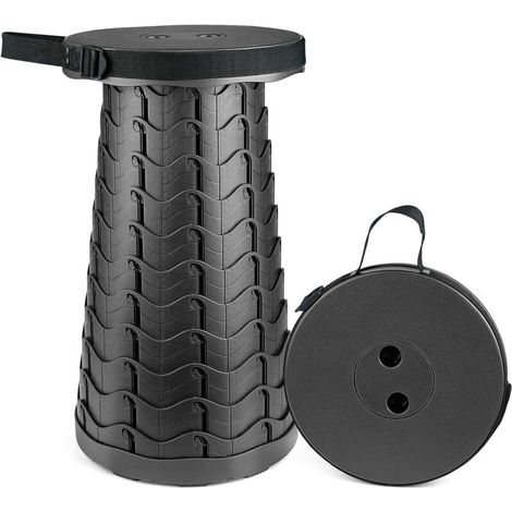 Tabouret télescopique portable, tabouret pliant rétractable pour camping, jardin, pêche, randonnée, tabourets pliables réglables (1/5)