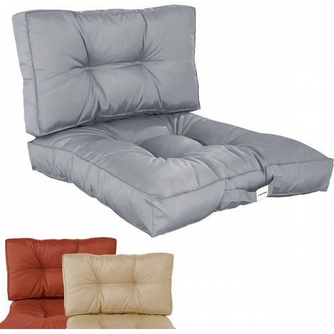 Linxor – Kit de coussins pour salon de jardin capitonnés 50 x 50 cm – Polyester Oxford 180 gr/m² – Résistant aux tâches et déperlant