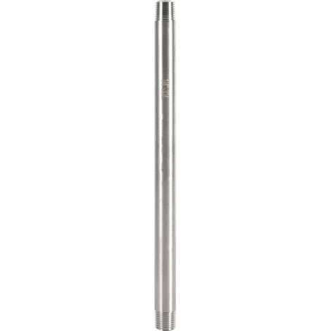 Raccord fileté mâle x mâle en acier inoxydable 304 pour tuyau (1/4") (1/2)