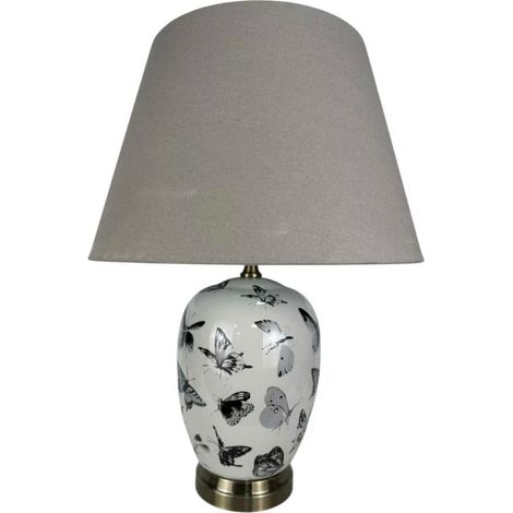Lamp and Shade - Ceramic - L22 x W22 x H41 cm