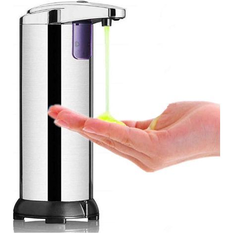 Automatic Stainless Steel Soap Dispenser with Waterproof Base, Infrared Motion Sensor and Adjustable Switch/ (1/5)