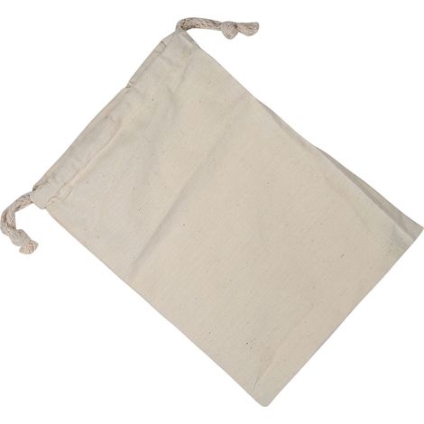 Sac à linge de rangement en coton uni avec cordon de serrage, idéal pour la maison, les voyages et l'usage domestique (15 x 20 cm). (1/5)