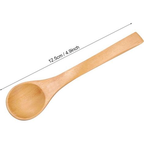 Cuillère - Bois Massif - Pour Desserts Puddings Miel Assaisonnements - Lot de 30 (1/5)