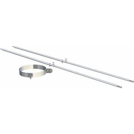 Fixation à deux points inox ajustable jusqu'à 3000 mm Ø 130