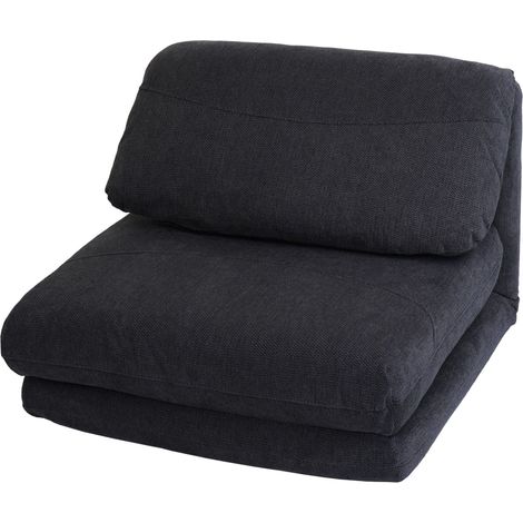 [NEUWERTIG] Schlafsessel HHG-515, Schlafsofa Funktionssessel Klappsessel Relaxsessel, Stoff/Textil dunkelgrau