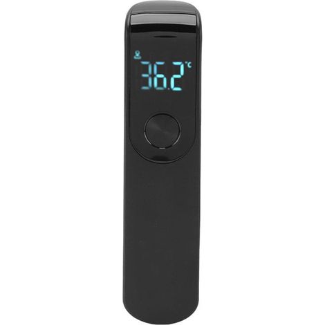 TuseRxln Tragbares, kontaktloses digitales Stirnthermometer mit Infrarot-Temperaturanzeige für Hotels und Privathaushalte, Schwarz