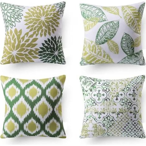 Simplement géométrique abstraite fleur coussin en peluche 4PCS (1/5)