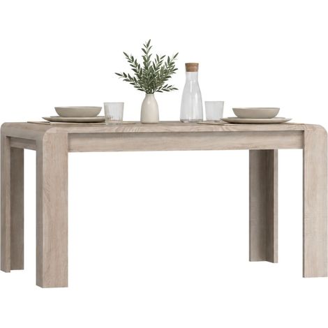 Tavolo Allungabile Kasano, 8 Posti, Allungabile, Angoli Arrotondati, 115x80x76h cm Marrone Rovere