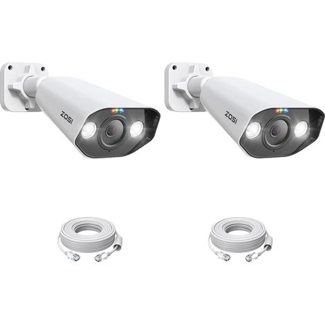 Caméra de sécurité, 8MP Haute Définition, Vision Nocturne Capable, 2PCS 8MP Caméras (1/2)