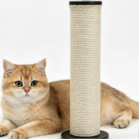 Handmade DIY Scratching Post remplacement Post Wear-Resistant Linen Rope Climbing Frame grand, moyen et petit Sizes (1/5)