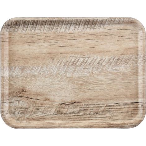 Plateau stratifié surface grainée Madeira chêne clair 46 cm - 460 x 360 x 14 mm - CAMBRO (1/3)