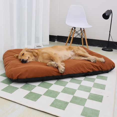 Tapis Pour Cage À Chien - Douillet En Velours Côtelé - Anti-dérapant - Lavable - Pour Chiens Moyens Et Grands - 45 x 35 cm (1/5)