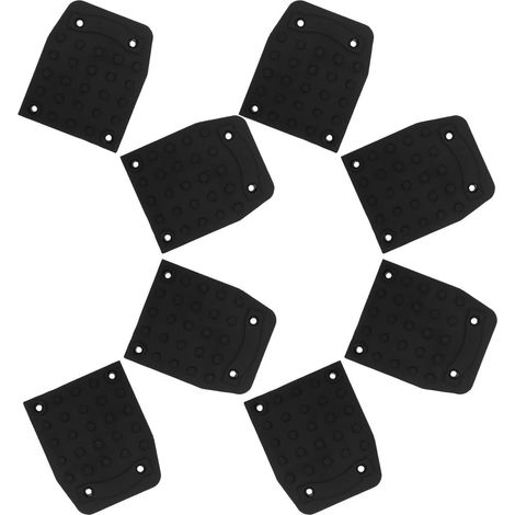 Lot de 8 patins antidérapants en caoutchouc noir pour échasses chantie (1/5)