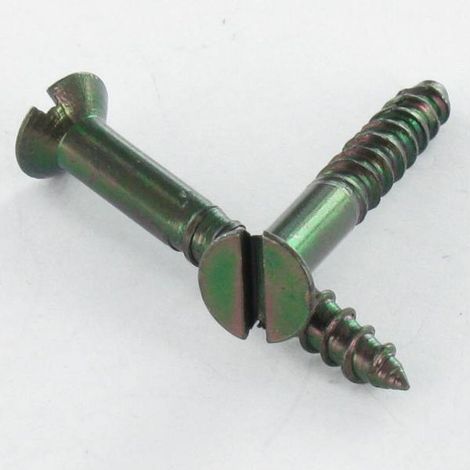 Vis bois Tête fraisée Fendue 3.5X16 Acier zingué noir-1 pièce