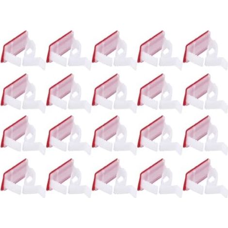 de Câble en Plastique Blanc Auto-adhésifs 100 Clips pour Organiser Câbles Réglables et Faciles à Clipser Bureau - (1/5)