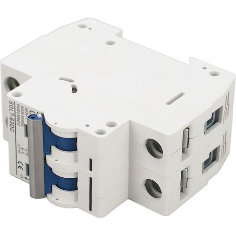 Miniatur-Gleichstrom-Leistungsschalter 2P 63A 500V, Kurzschluss- und Überlastschutz, 35mm DIN-Schienenmontage, Photovoltaik-Schalter für Solarmodule. (1/5)