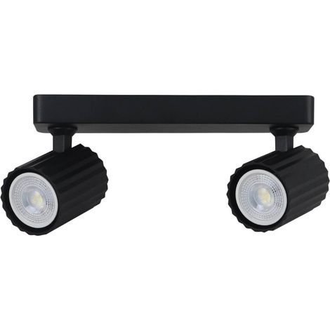Light Prestige Tokio plafoniera spot 2xGU10 nera in metallo (1/5)