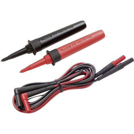 Fluke FTPL-1 Sicherheits-Messleitungs-Set Lamellenstecker 4 mm Lamellenstecker 4 mm 1.00 m Schwarz,
