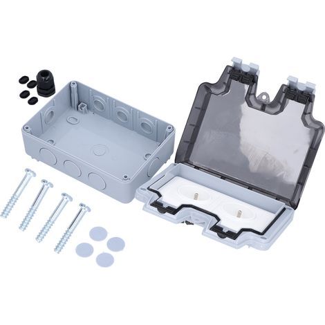 Wasserdichter europäischer Standardstecker, Dual-Power-Funktion, wetterfestes Vorhängeschloss, französisches Design, 250 V, 16 A (1/5)