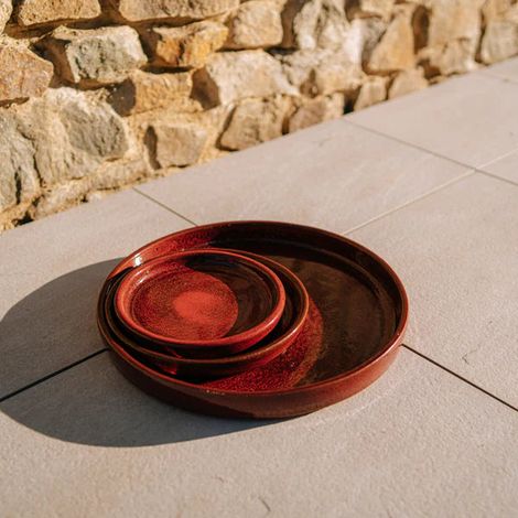 Plato 45cm rojo tropical (1/3)