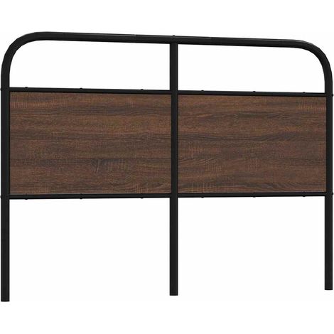 Ersatz-Kopfteil Braun Eichen-Optik 120 cm Stahl und Holzwerkstoff