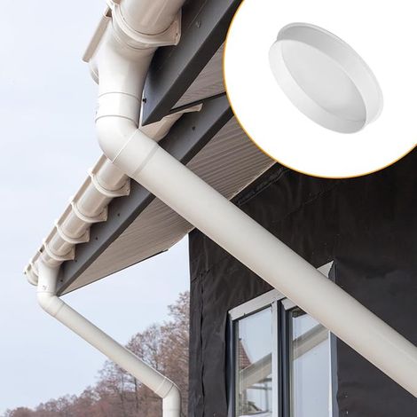 Vent Pipe Cover 100mm Pipe Cover PVC Spring Cover Round Vent Tube Pipe Cover Sewer Pipe Cover Cap Prevent Backflow Into Pipes (1/2)