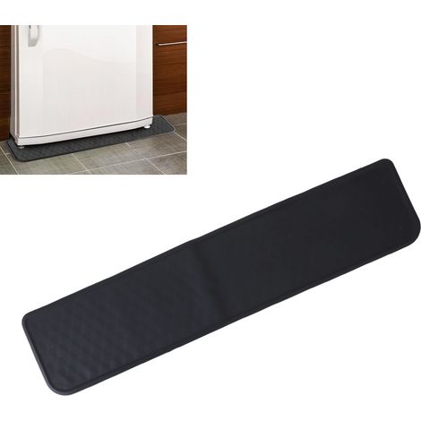 Rutschfeste Silikon-Auffangschale für unter den Kühlschrank – Bodenschutz, geeignet für Kühlschrank, Waschmaschine und Trockner, Schwarz, 95 x 21,6 cm (1/5)
