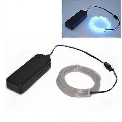 Fil électroluminescent néon pour éclairage d'ambiance, costumes, décoration de voiture, lumières de fête, danse, bande LED flexible et sécable de 1 m/3 m/5 m (1/5)