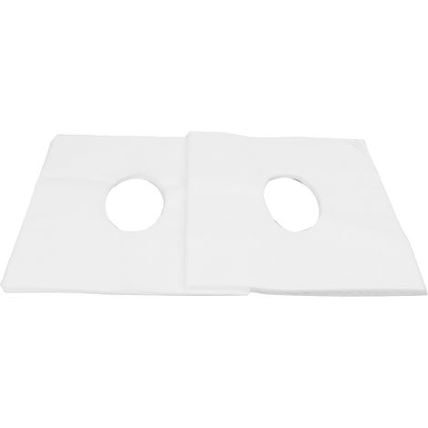 100 lingettes de protection pour tête de lit, motif troué, absorbante et respirante, jetable pour salon de beauté, blanc (1/5)