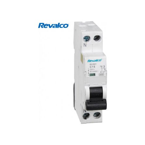 Disjoncteur magnétothermique Revalco 1 pôle + neutre 10A (étroit)