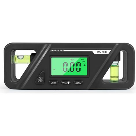 Digitaler Winkelmesser, Neigungsmesser, Wasserwaage, Winkelmessgerät (schwarz) (1/2)