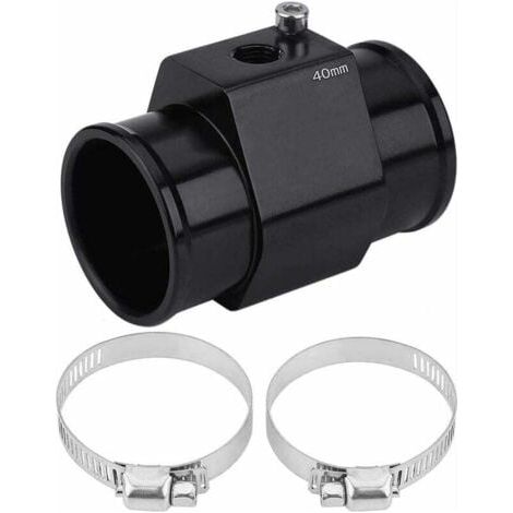 Capteur de Température de l'Eau(40mm)Noir, Adaptateur de Jauge de Tuyau de Température de l'Eau de Voiture Sonde de Température Joint de Radiateur (1/4)