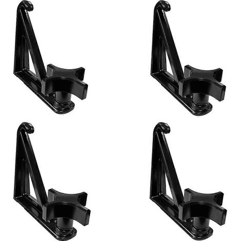 Lot de 4 barres transversales noires pour barres de toit de voiture, utilisables pour échelles, skis, snowboards et kayaks. (1/5)