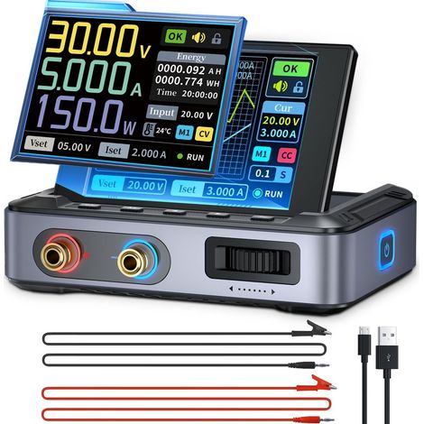 Alimentation DC Variable Dps-150 Alimentation CC CNC Réglable à Partir De 30 V 5 A avec Affichage IPS à 4 Chiffres, Onde De Puissance 20 Mv PD/QC/DC Entrée Alimentation à Découpage Programmable De (1/5)
