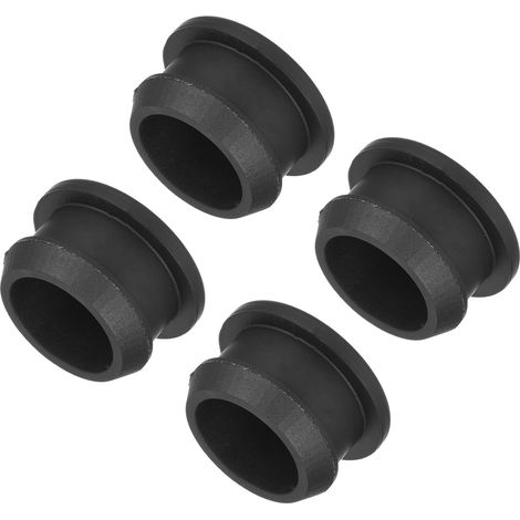 4pcs Bouchons de Trou en Silicone, 19 mm Diamètre de Montage Bouchon d'étanchéité Rond Souple et Flexible de Verrouillage, pour Trous, Bouteilles, Tuyaux, Appareils, Noir (1/5)