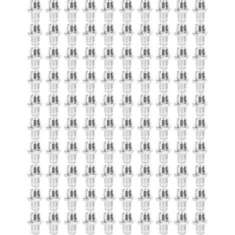 100er-Set LED-Fassungen, verchromt, 3 mm, aus Kunststoff, für Leuchtdioden, Lampenbirnen, silberfarben (1/5)