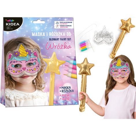 Kit de déguisement créatif Kidea : masque et baguette de fée à faire soi-même. (1/5)