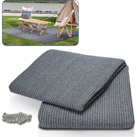 Wolketon Vorzeltteppich 200x200 cm HDPE UV-stabil Wasserdurchlässig Atmungsaktiv für Zelt & Caravan & Picknick