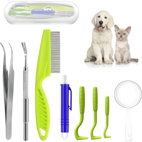 Irovami Kit anti-tiques 6 pièces – crochets, pince, extracteur, sécurité animaux (1/5)