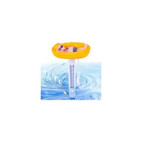 Schwimmendes Thermometer, schwimmende Pool-Thermometer, Wasserthermometer in Cartoon-Tierform mit Seil für Innen- und Außenschwimmbäder (Thermometer) (1/5)